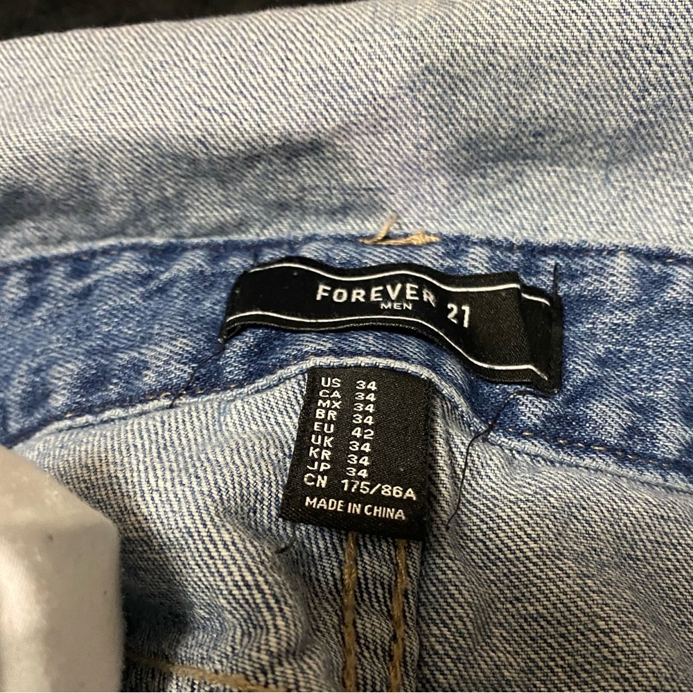 Forever 21 Blue Jean Ripped Overalls - Picture 7 of 7